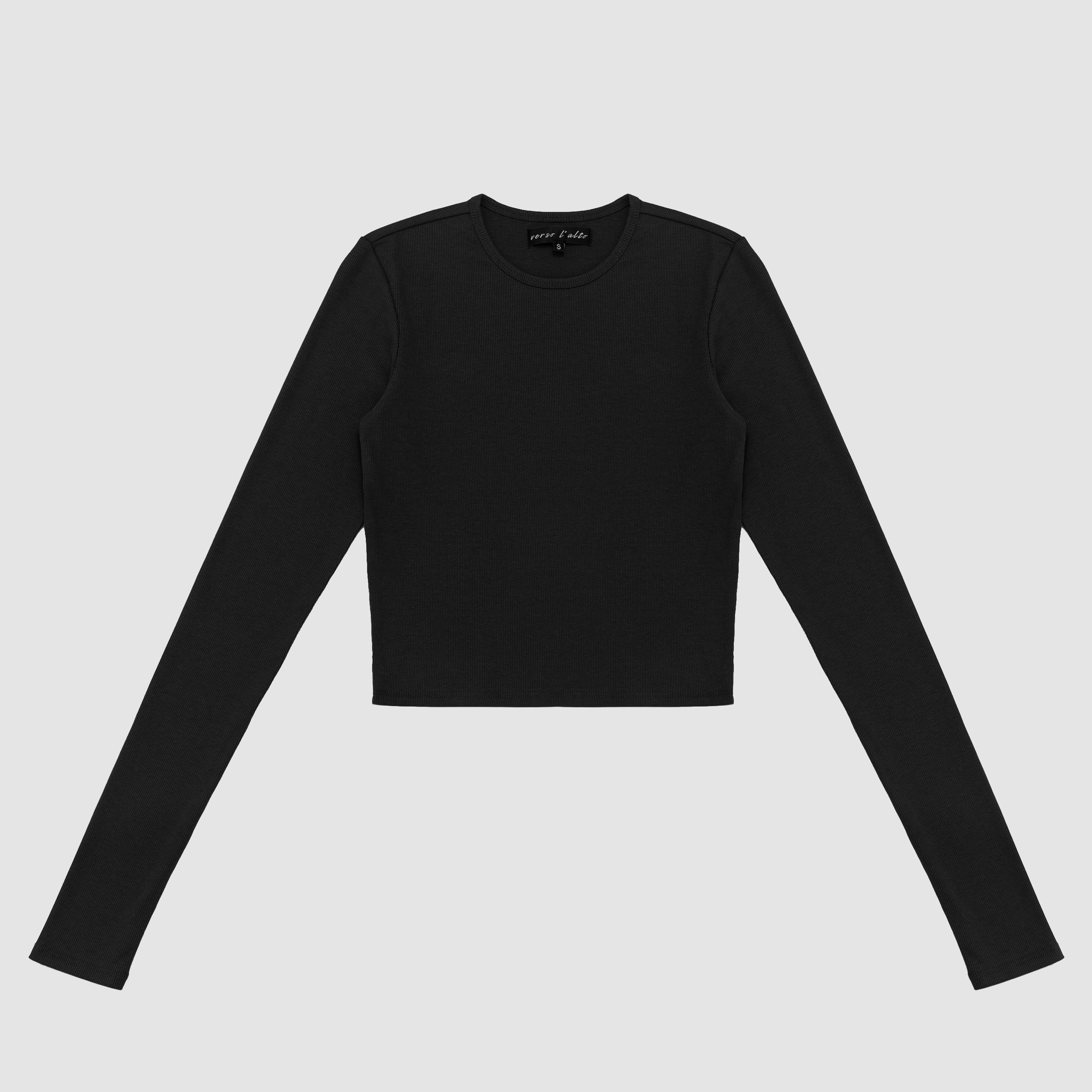 Verso Ribbed Top - Black