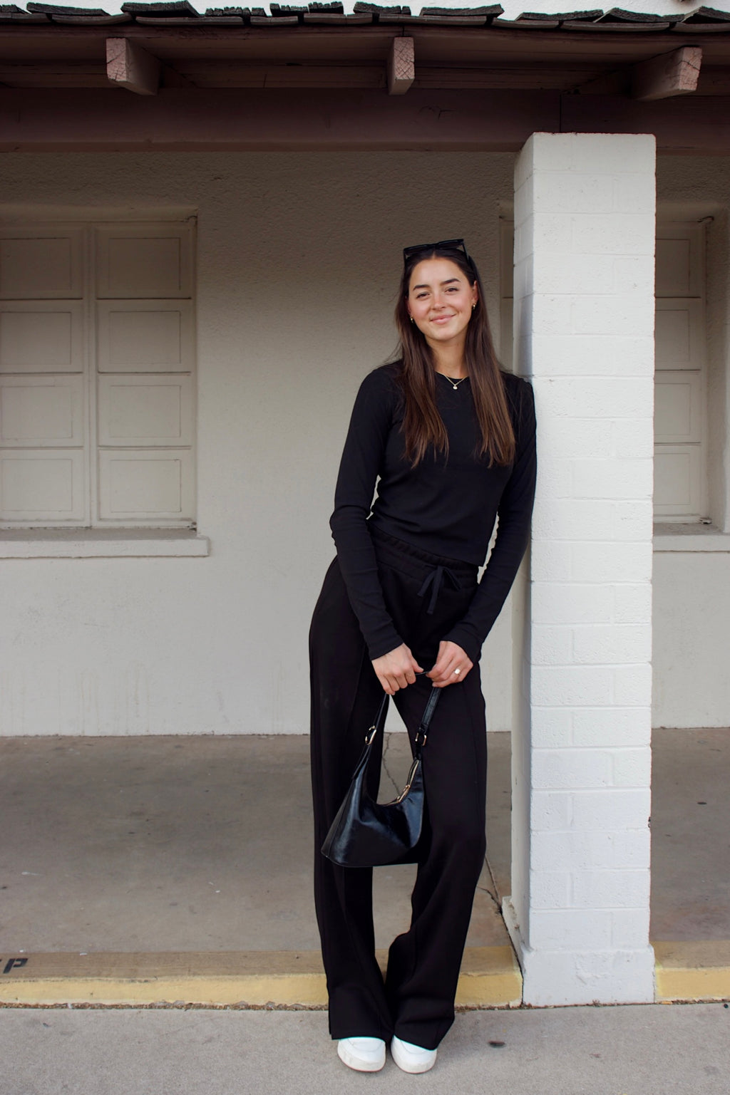 Verso Ribbed Top - Black